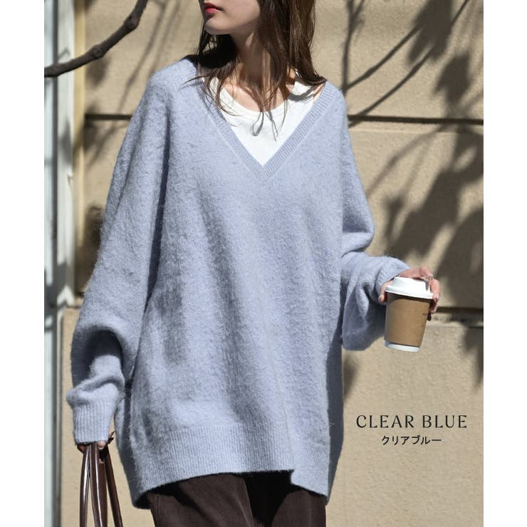 ニット Vネック モヘアタッチ | HUG.U | 詳細画像15 