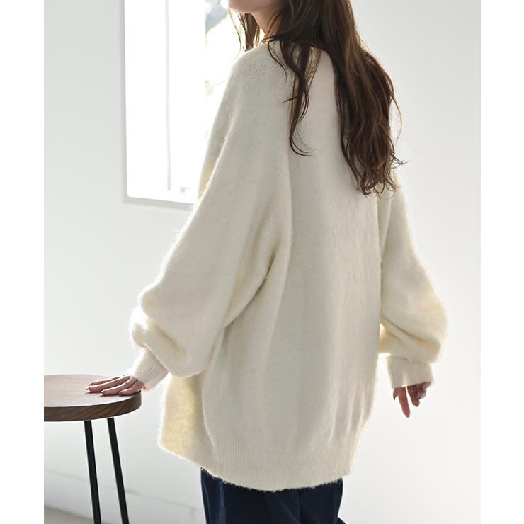 ニット Vネック モヘアタッチ | HUG.U | 詳細画像3 