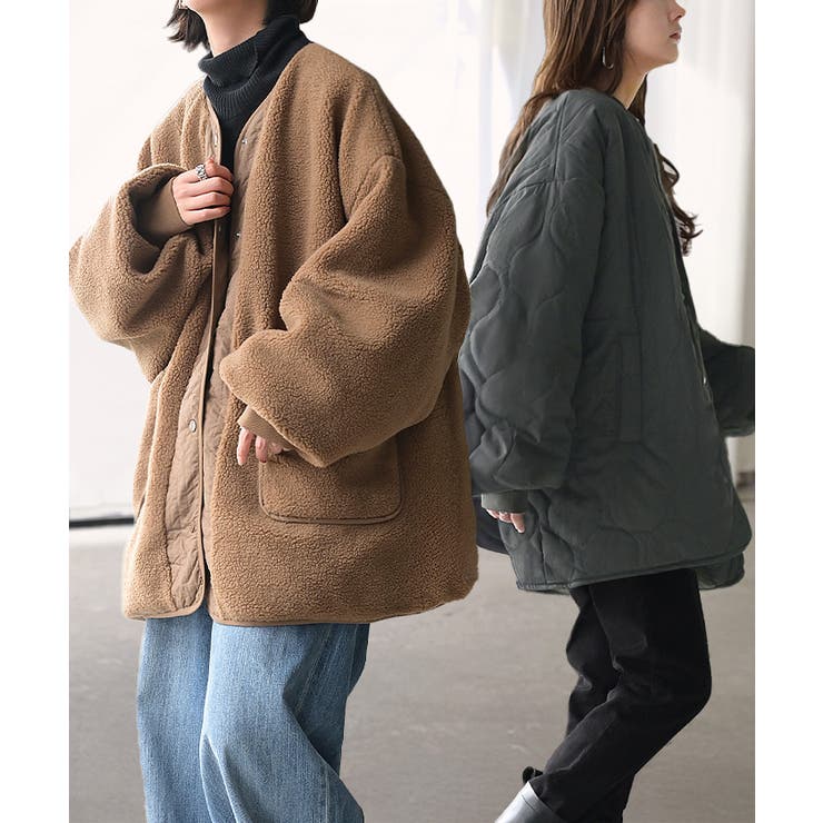 ブラウン | アウター リバーシブル ボア | HUG.U