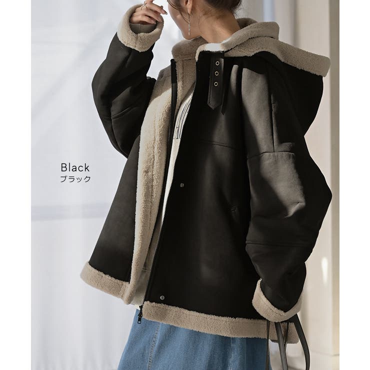 コート フェイク ムートン | HUG.U | 詳細画像13 