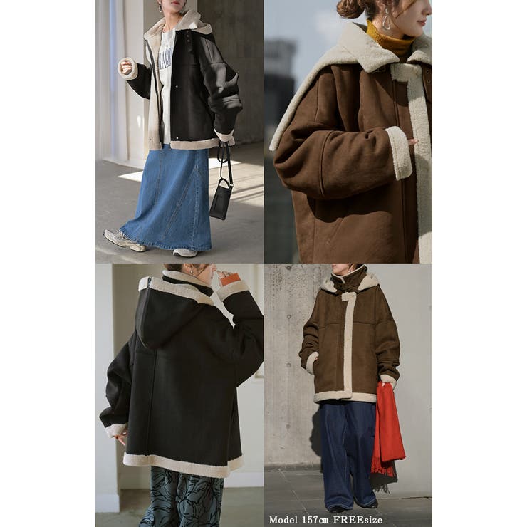 コート フェイク ムートン | HUG.U | 詳細画像18 