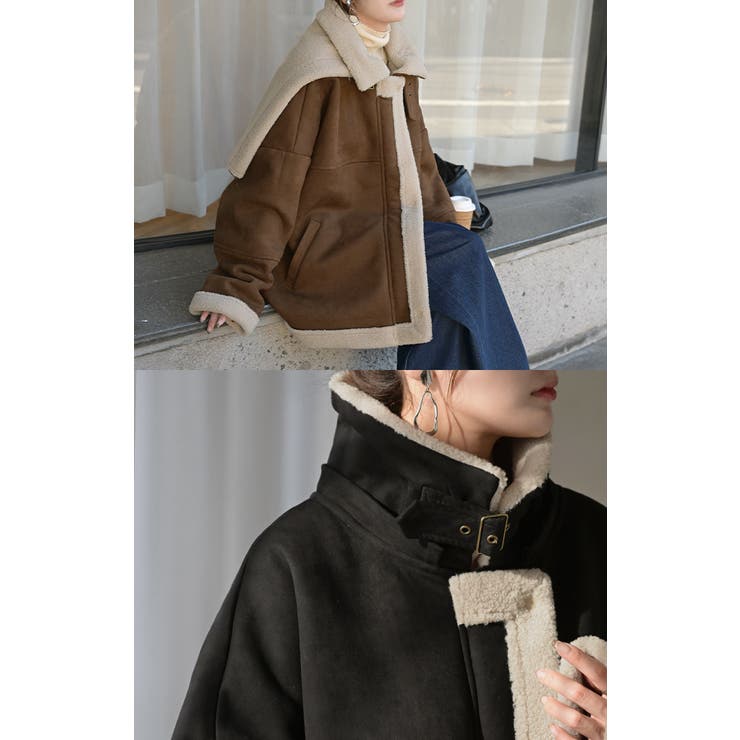 コート フェイク ムートン | HUG.U | 詳細画像8 