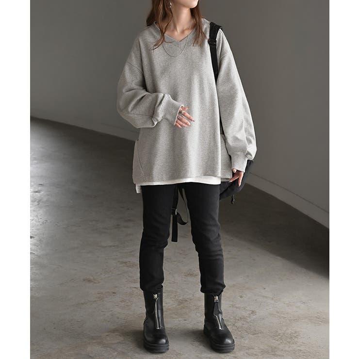 メランジグレー | スウェット タック レディース | HUG.U