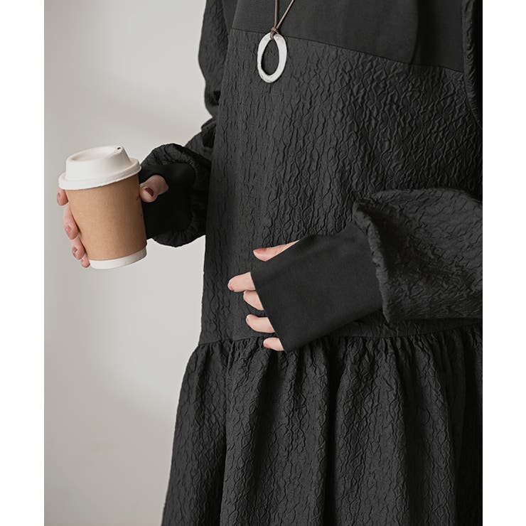 ワンピース 異素材 ジャガード | HUG.U | 詳細画像11 