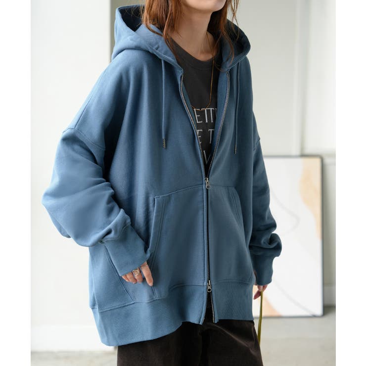 ブルー | パーカー スウェット 裏起毛 | HUG.U