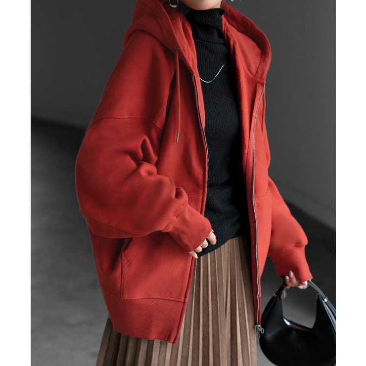 レッド | パーカー スウェット 裏起毛 | HUG.U