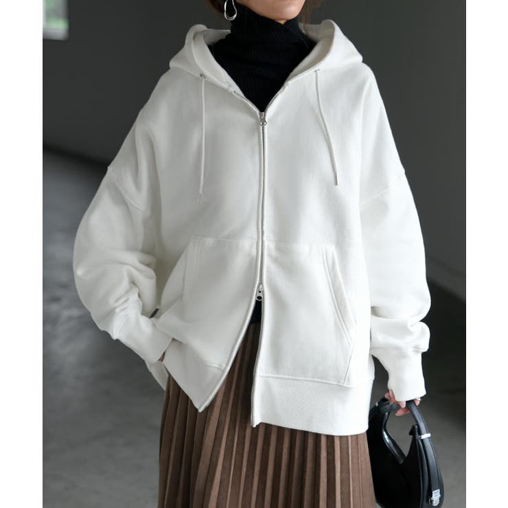 ホワイト | パーカー スウェット 裏起毛 | HUG.U