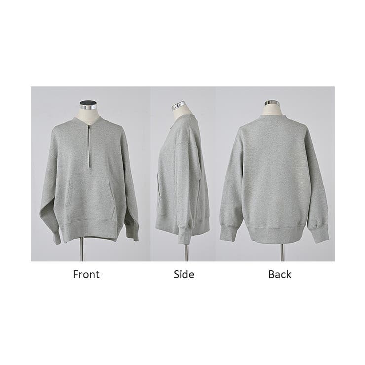 スウェット 裏起毛 ハーフジップ | HUG.U | 詳細画像24 