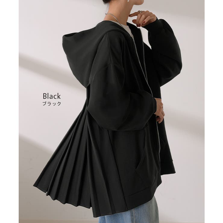 パーカー プリーツ スウェット | HUG.U | 詳細画像12 