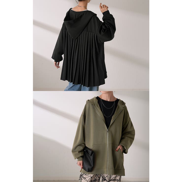 パーカー プリーツ スウェット | HUG.U | 詳細画像14 