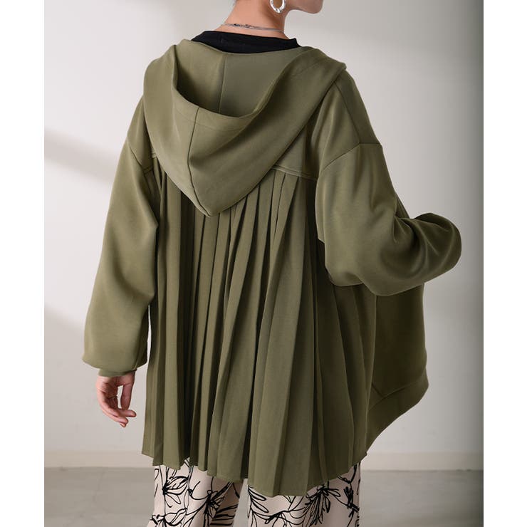 パーカー プリーツ スウェット | HUG.U | 詳細画像5 