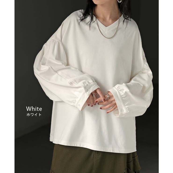 カットソー ロンT Vネック | HUG.U | 詳細画像12 