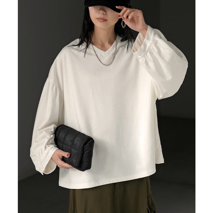 カットソー ロンT Vネック | HUG.U | 詳細画像20 