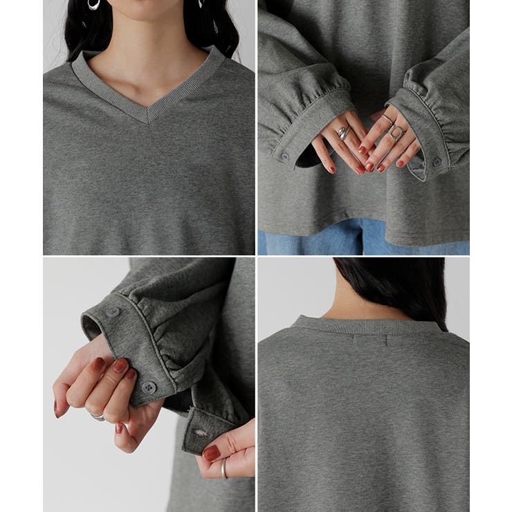 カットソー ロンT Vネック | HUG.U | 詳細画像22 