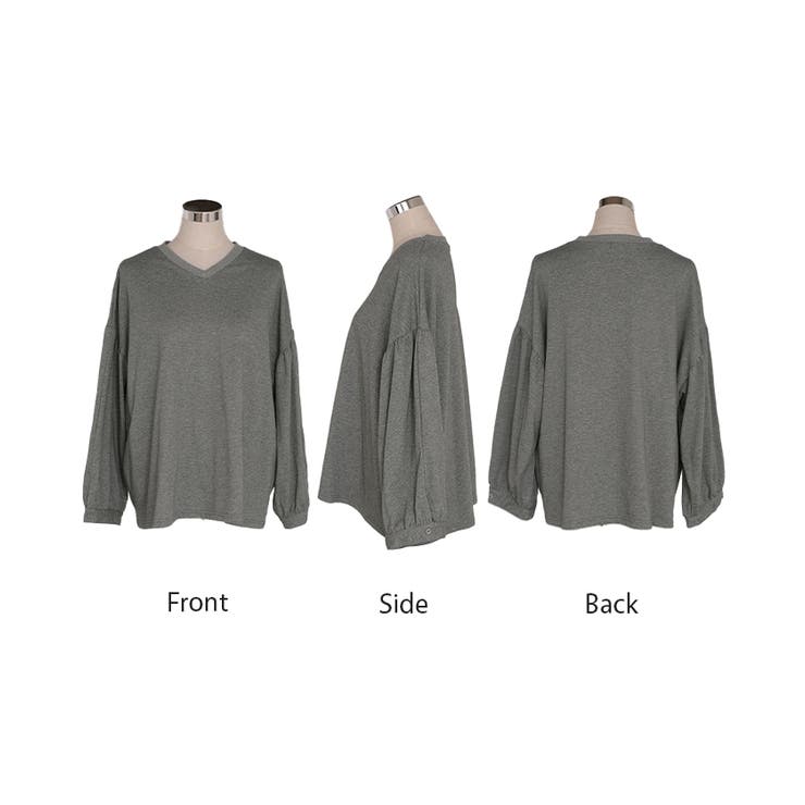 カットソー ロンT Vネック | HUG.U | 詳細画像23 