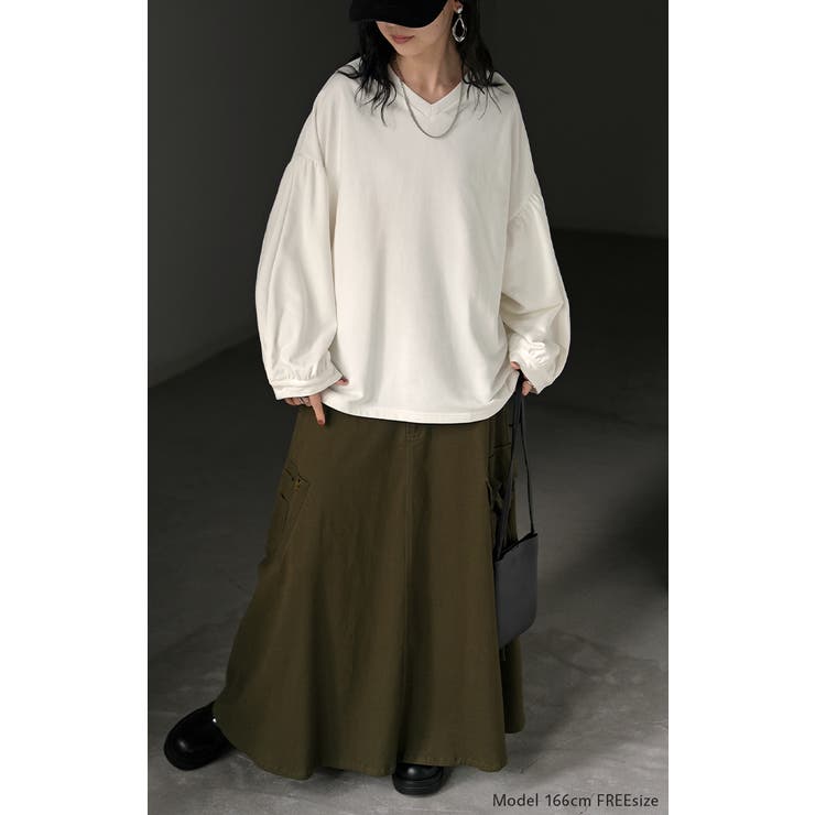 カットソー ロンT Vネック | HUG.U | 詳細画像4 