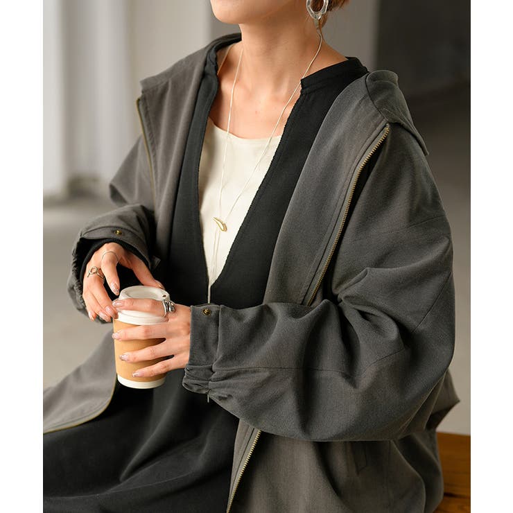 ジャケット ロング ドルマン | HUG.U | 詳細画像9 