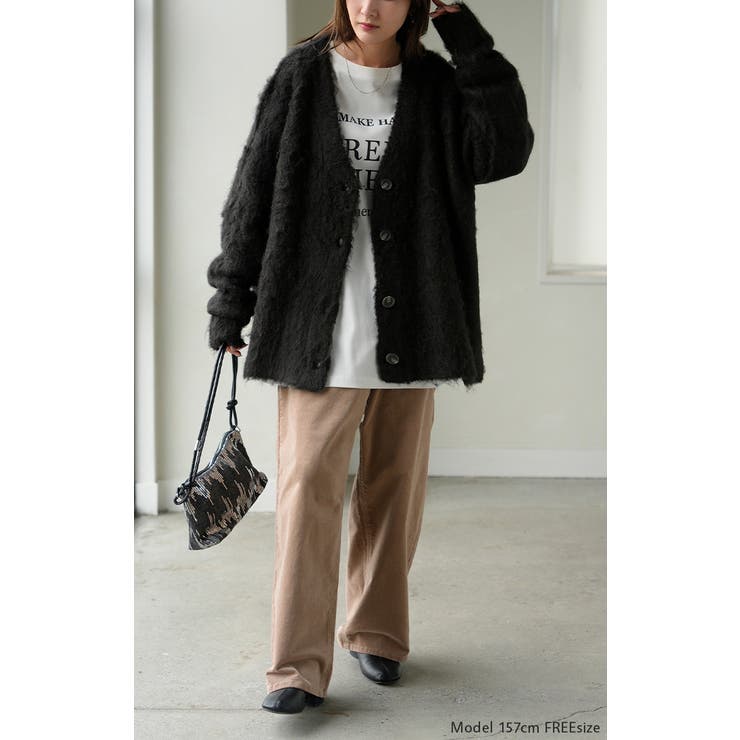 カーディガン ニット シャギー | HUG.U | 詳細画像3 