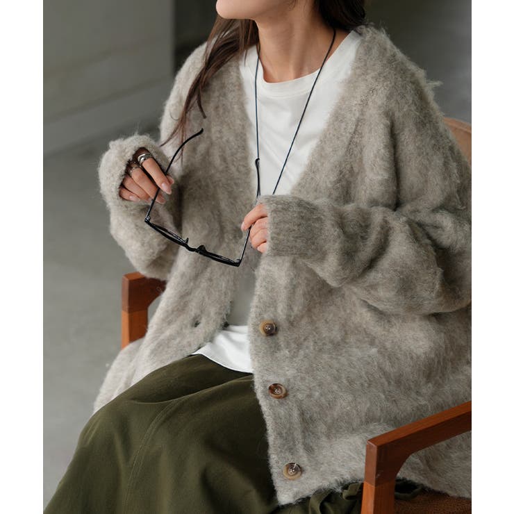 カーディガン ニット シャギー | HUG.U | 詳細画像4 