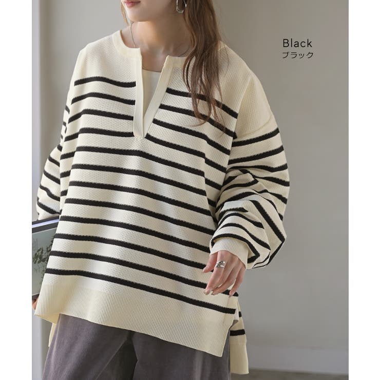 ニット ボーダー スポンジニット | HUG.U | 詳細画像10 