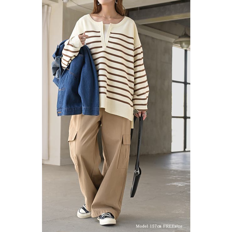 ニット ボーダー スポンジニット | HUG.U | 詳細画像12 