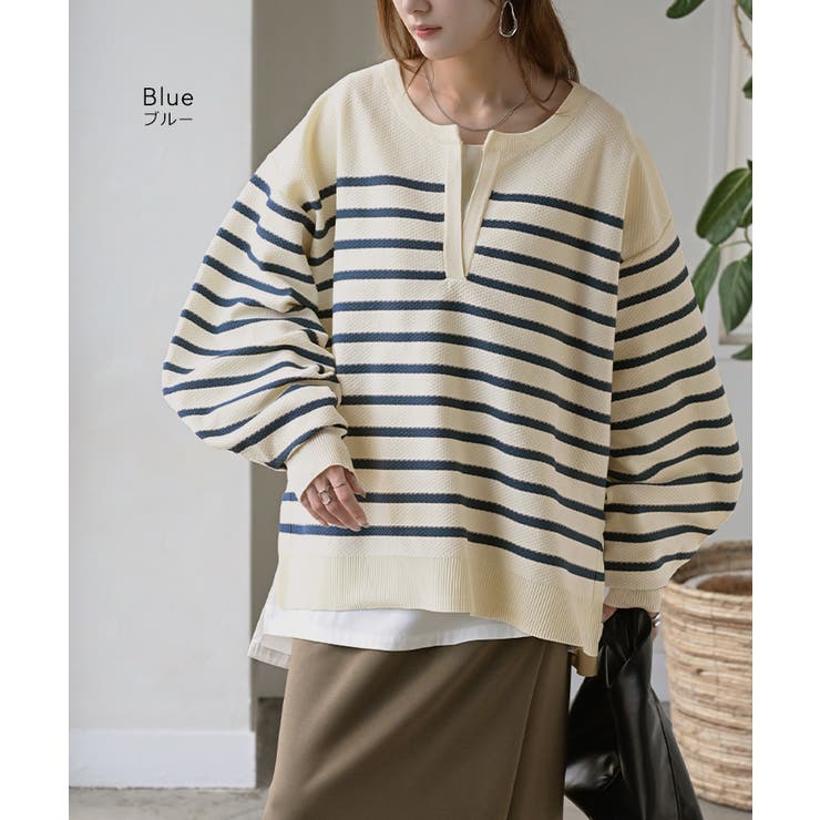 ニット ボーダー スポンジニット | HUG.U | 詳細画像13 