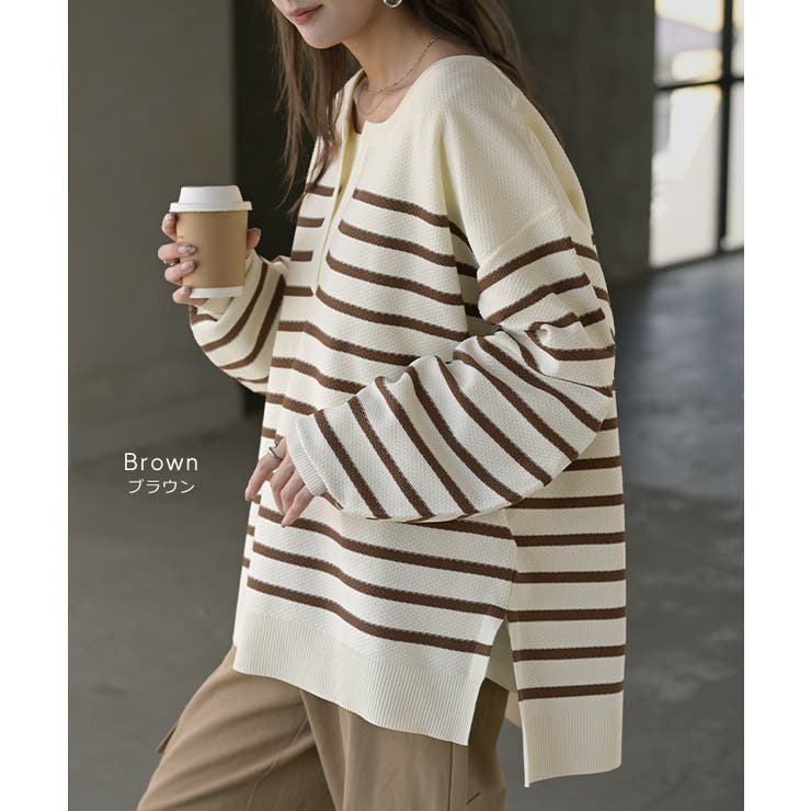 ニット ボーダー スポンジニット | HUG.U | 詳細画像16 