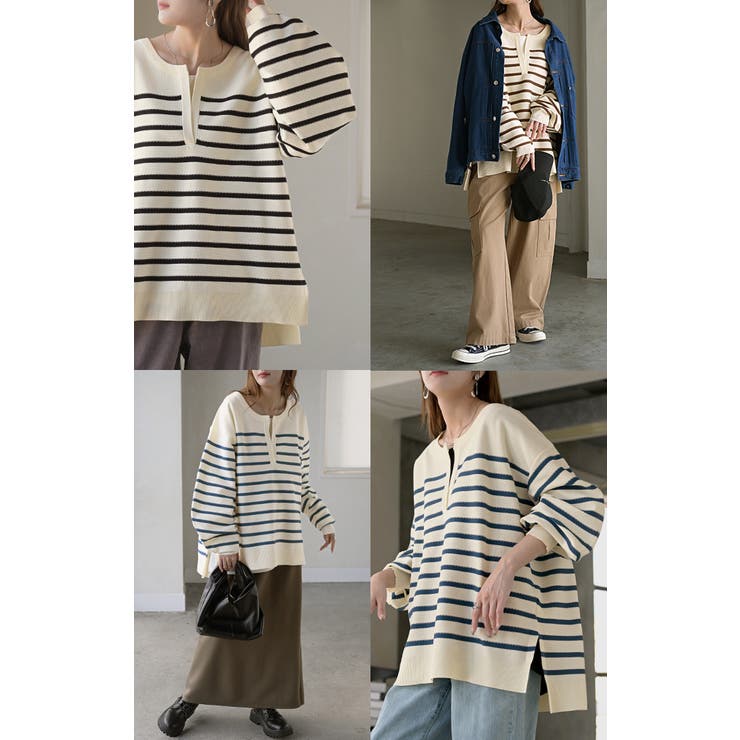 ニット ボーダー スポンジニット | HUG.U | 詳細画像21 