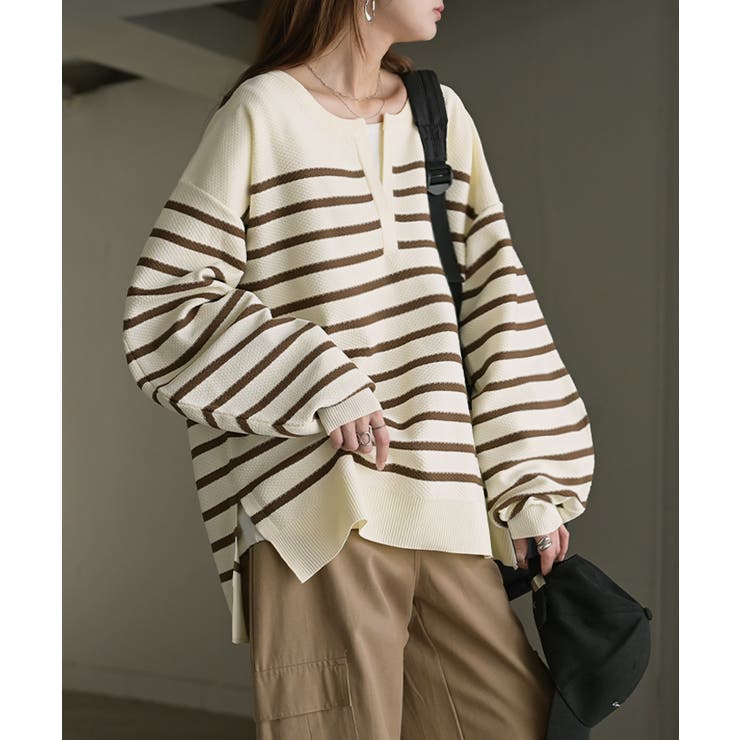 ニット ボーダー スポンジニット | HUG.U | 詳細画像5 