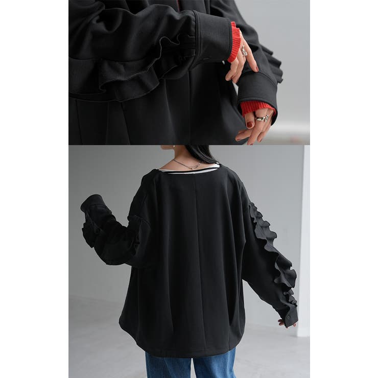 アウター ジャケット フリル | HUG.U | 詳細画像8 