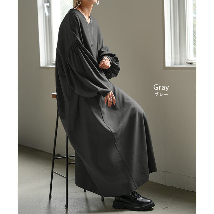 ワンピース ロング パフスリーブ | HUG.U | 詳細画像12 