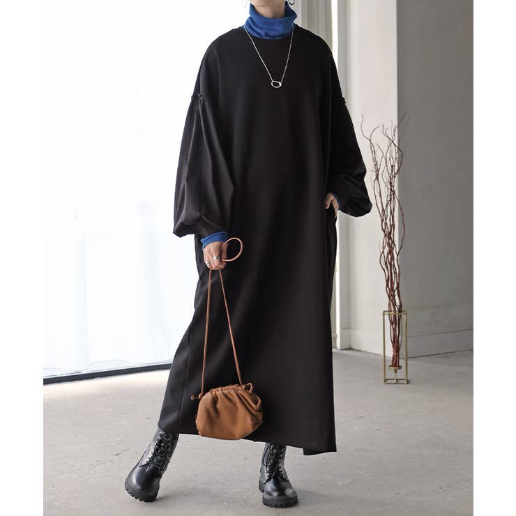 ワンピース 異素材 ロング | HUG.U | 詳細画像5 