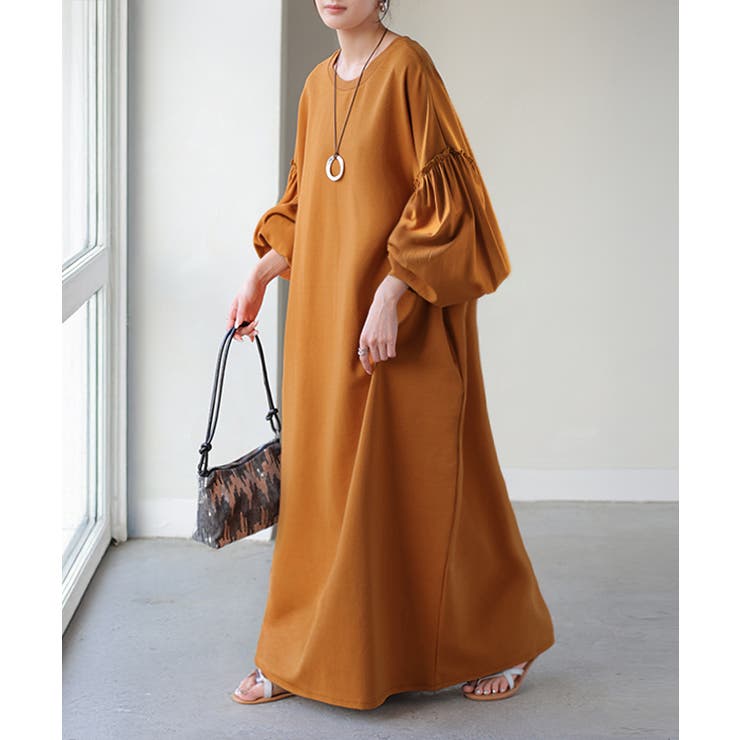 ベイクドキャロット | ワンピース 異素材 ロング | HUG.U