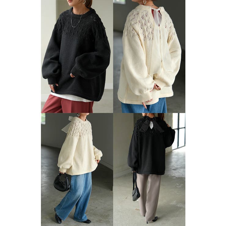 ニット バックリボン レース | HUG.U | 詳細画像21 