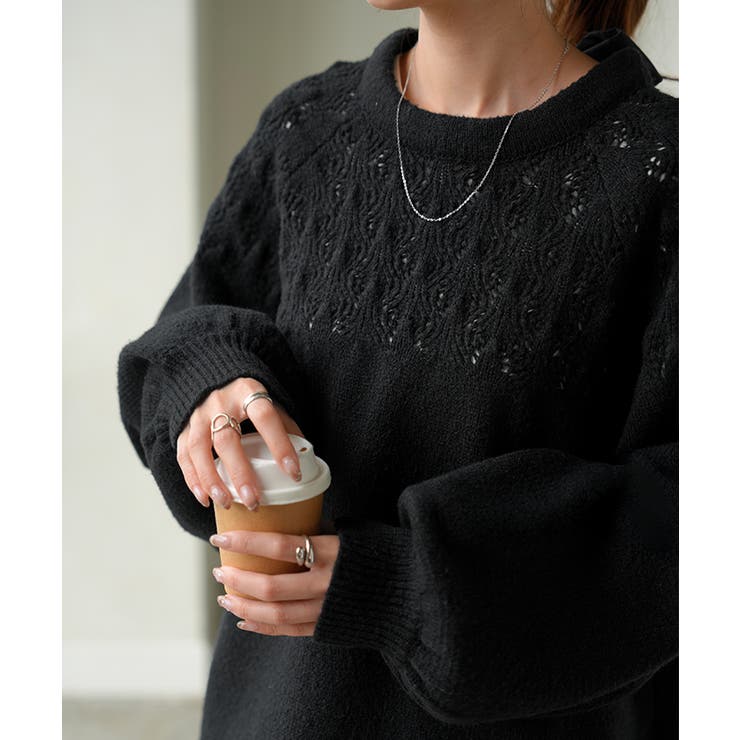 ニット バックリボン レース | HUG.U | 詳細画像4 