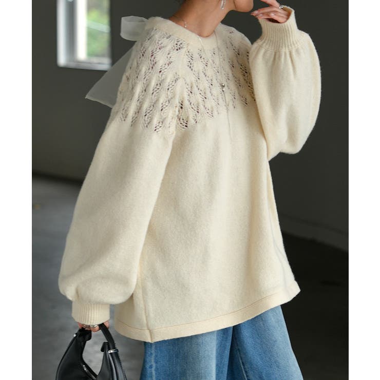 ニット バックリボン レース | HUG.U | 詳細画像5 