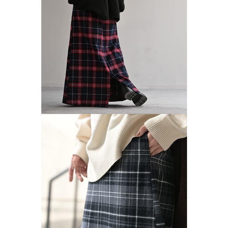 スカート ロング チェック | HUG.U | 詳細画像8 