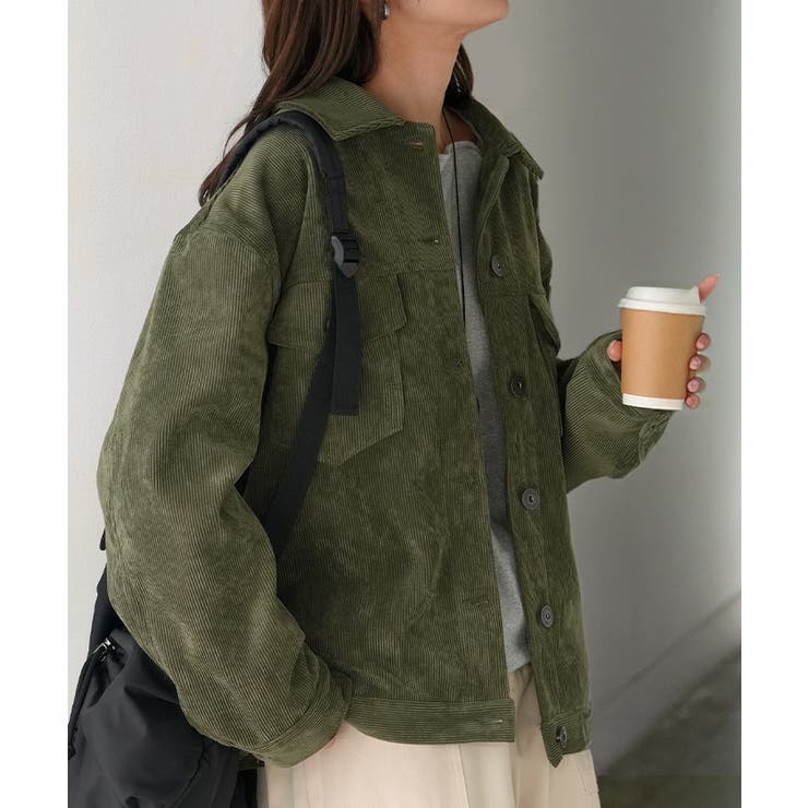 カーキ | アウター ジャケット コーデュロイ | HUG.U