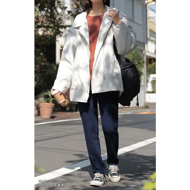 パンツ デニム風 裏シャギー | HUG.U | 詳細画像4 