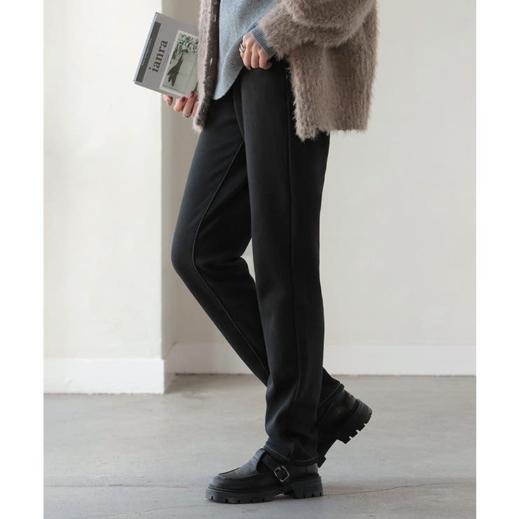 パンツ デニム風 裏シャギー | HUG.U | 詳細画像5 