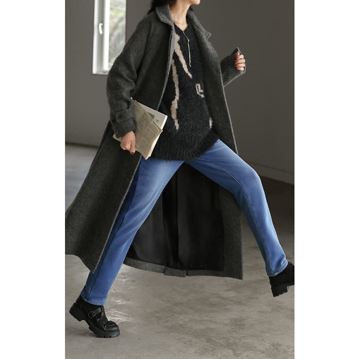 パンツ デニム風 裏シャギー | HUG.U | 詳細画像7 