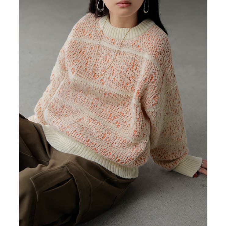 ニット ジャガード 配色 | HUG.U | 詳細画像20 