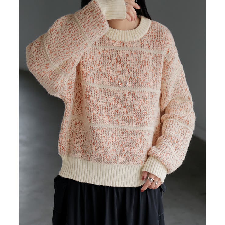 ニット ジャガード 配色 | HUG.U | 詳細画像5 