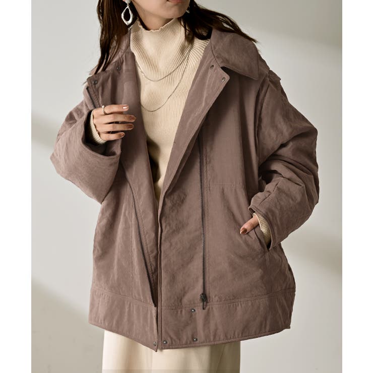 モカブラウン | アウター ベスト 2way | HUG.U