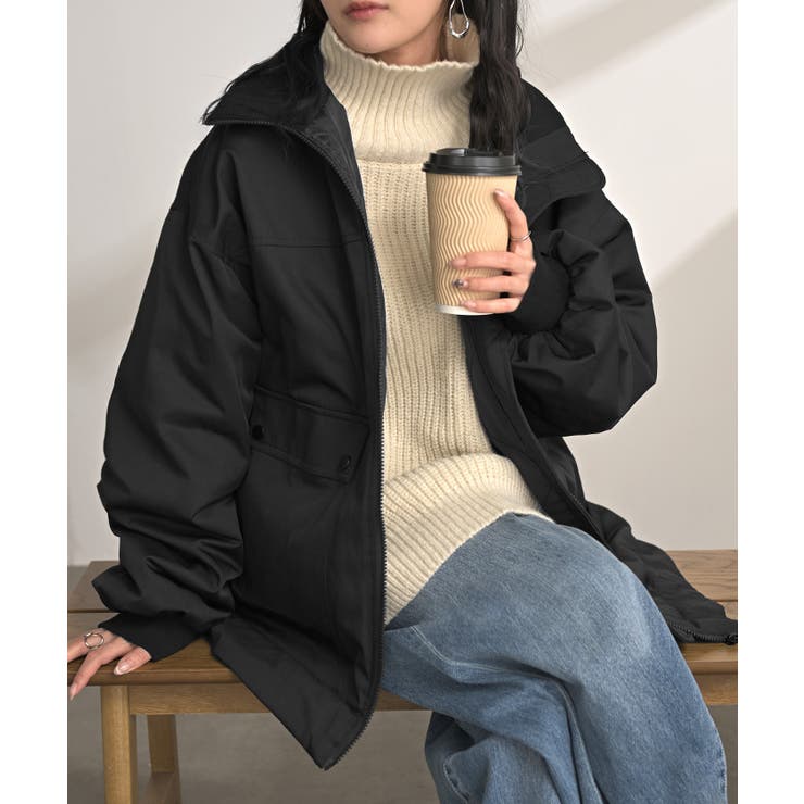 ブラック | アウター ジャケット 中綿 | HUG.U