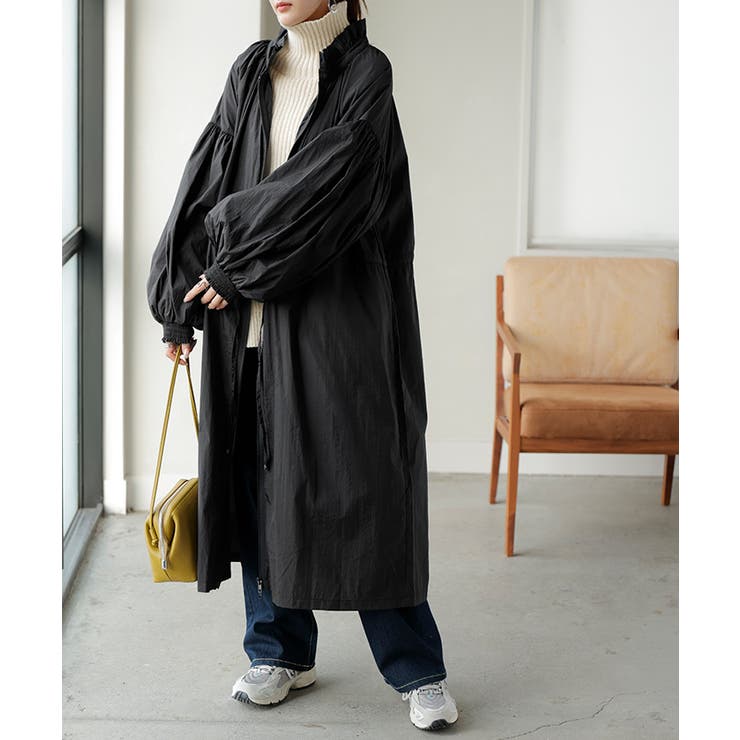 ブラック | アウター ブルゾン ロング | HUG.U