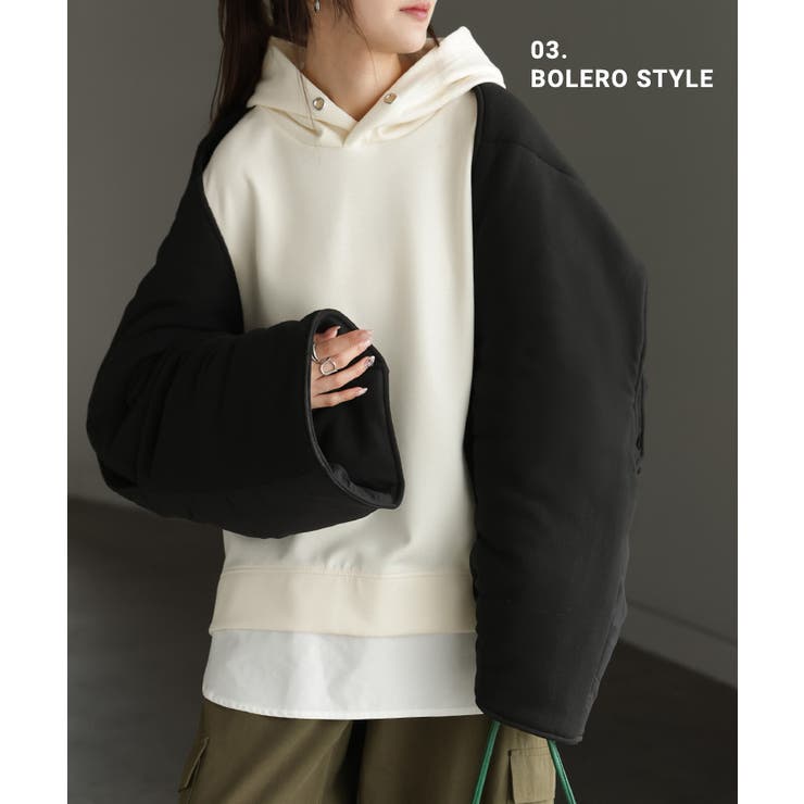 ベスト 着るマフラー ボレロ | HUG.U | 詳細画像14 