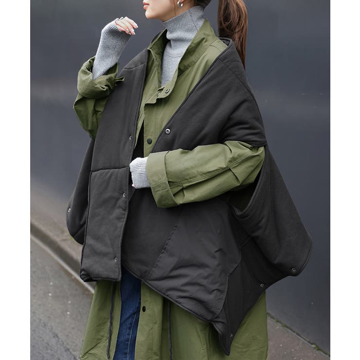 ブラック | ベスト 着るマフラー ボレロ | HUG.U