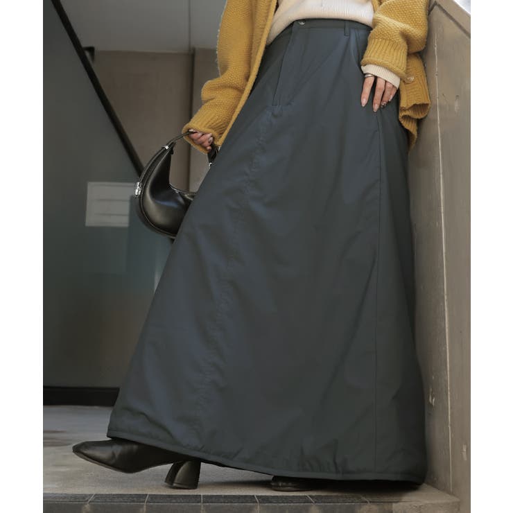 アースグレー | スカート 裏起毛 中綿 | HUG.U