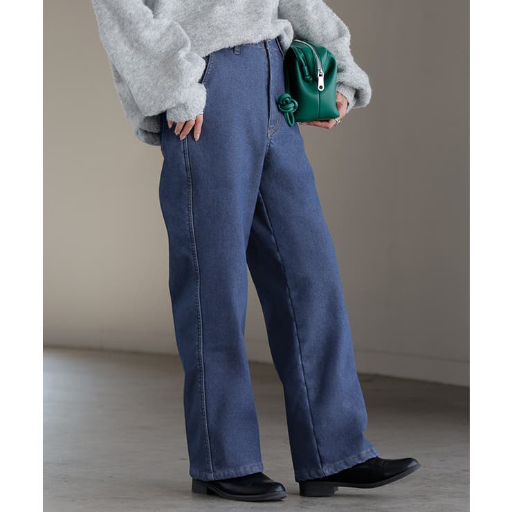 インディゴブルー | パンツ デニム 裏ボア | HUG.U